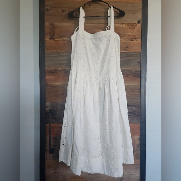 NWT FREE PEOPLE Primavera Eyelet Midi Dress Size S $168 Retail!!FLAW SEE BELOW - Picture 5 of 9